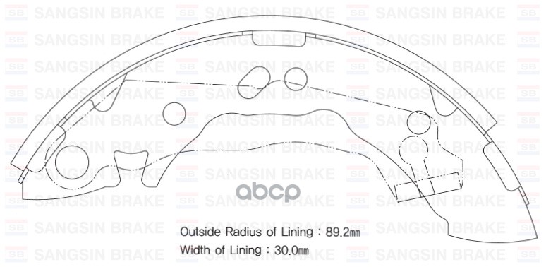 Колодки барабанные SANGSIN BRAKE SA062